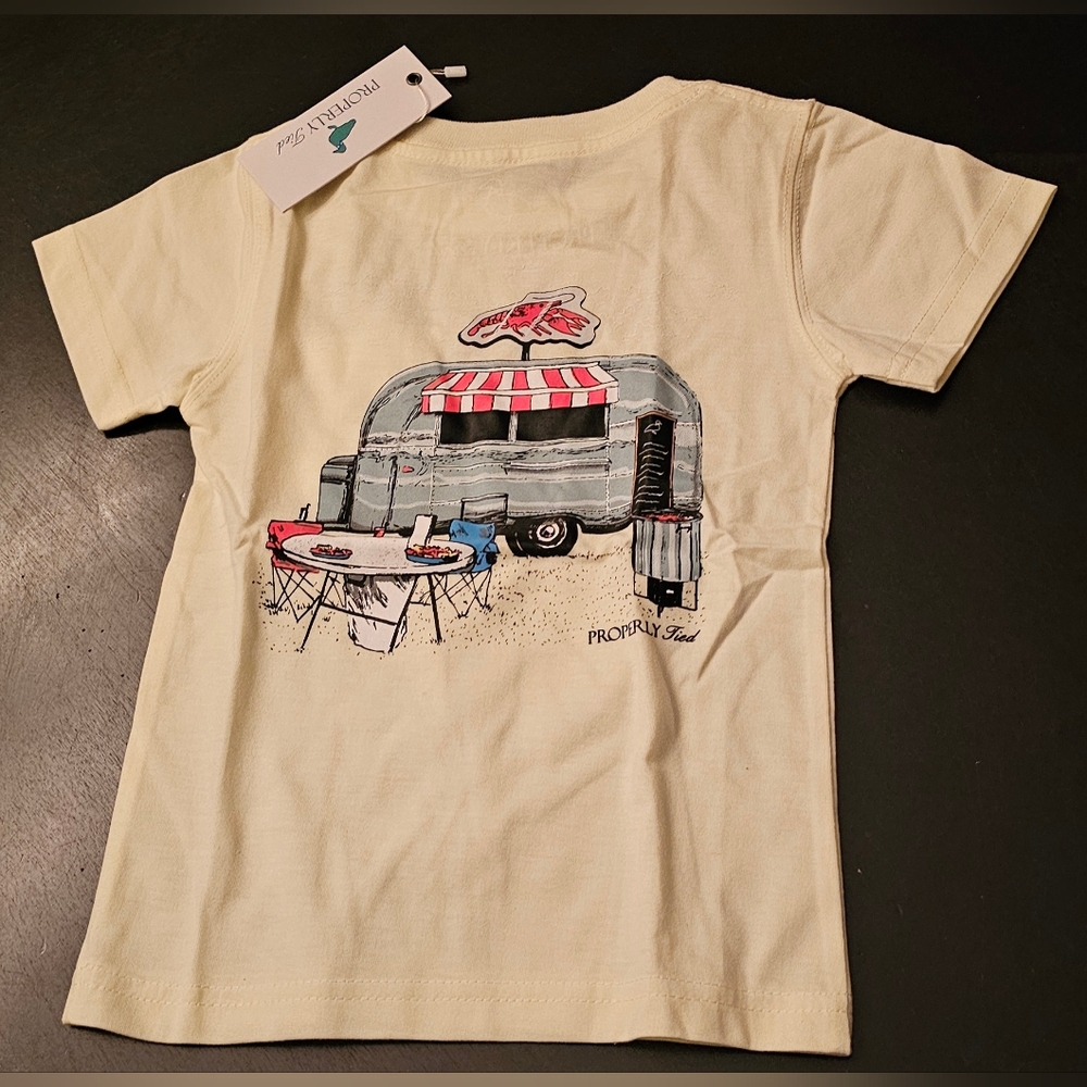 New Properly Tied Kids Cream Graphic Tee